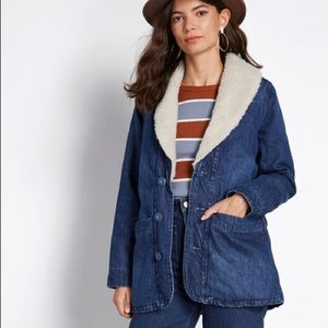 Modcloth’s Catch You Layer Denim Peacoat